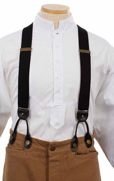 Scully Suspenders - Black - Old West Clothing | Spur Western Wear
