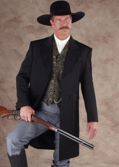 Scully Frock Coat - Black - Men's Old West Vests And Jackets | Spur Western Wear