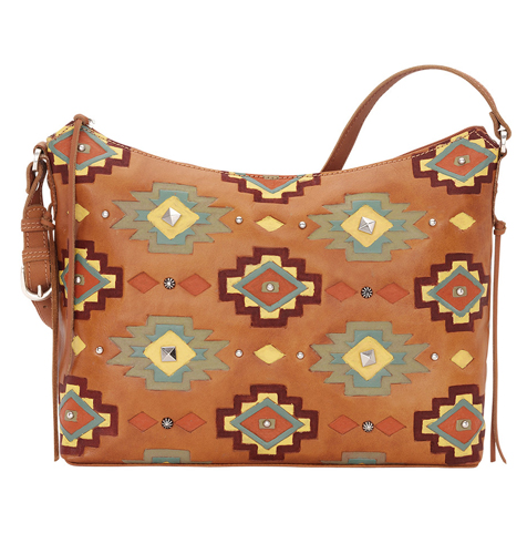 American West Adobe Allure Zip Top Shoulder Bag Multicolored American West Adobe Allure Zip Top Shoulder Bag Multicolored Las Western Handbags And Wallets Spur