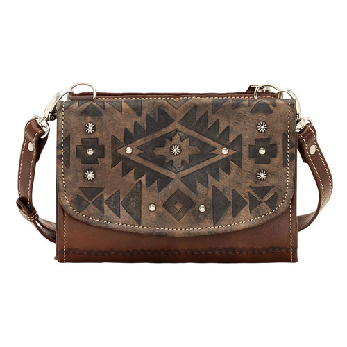 American West Texas Two Step Crossbody Bag Wallet Charcoal Brown American West Texas Two Step Crossbody Bag Wallet Charcoal Brown Las Western Handbags And Wallets