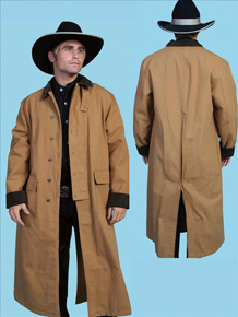 Scully Canvas Duster - Brown - Men's Frock Coats and Dusters | Spur Western Wear