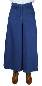 Frontier Classics Split Riding Skirt  - Denim - Ladies' Old West Skirts and Dresses | Spur Western Wear