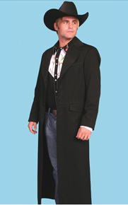 Wah Maker Highland Rifle Frock Coat - Black - Men's Old West Vests And Jackets | Spur Western Wear