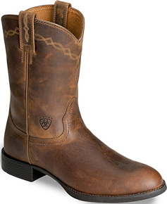 Ariat® Heritage Roper Western Boot - Distressed Brown - Men's Western Boots | Spur Western Wear