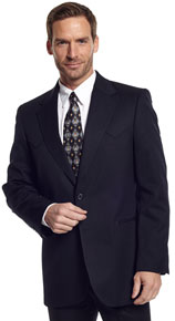 Circle S Abilene Suit Coat - Black - Men's Western Suit Coats, Suit Pants, Sport Coats, Blazers | Spur Western Wear