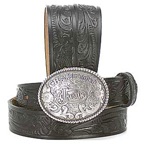 Justin Children's Black Western Belt