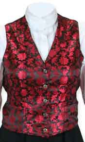 Frontier Classics Miss Kitty Vest - Red - Ladies' Old West Vests and Jackets | Spur Western Wear