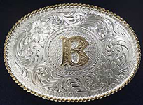 Montana Silversmiths Initial B Western Belt Buckle - Western Belt Buckles | Spur Western Wear