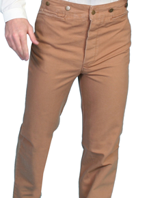 Scully Frontier Canvas Duckins Pant - Brown - Men's Old West Pants | Spur Western Wear
