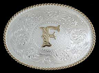 Montana Silversmiths Initial F Western Belt Buckle - Western Belt Buckles | Spur Western Wear