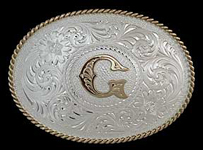 Montana Silversmiths Initial G Western Belt Buckle - Western Belt Buckles | Spur Western Wear