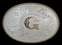 GlyphsTreasures Letter F Belt Buckle