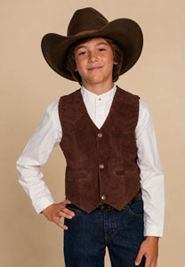 Scully Boar Suede Western Vest - Expresso - Boys' Old West Vests And Jackets | Spur Western Wear