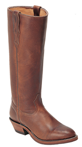Boulet Deertanned Stove Pipe Cowboy Boot - Round Toe - Brown - Men's Western Boots | Spur Western Wear