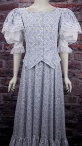 Frontier Classics "Emily" Ensemble - Light Blue Floral, - Ladies' Old West Ensembles | Spur Western Wear