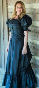 Frontier Classics Antique Satin Ensemble - Black - Ladies' Old West Clothing | Spur Western Wear