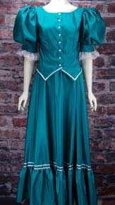 Frontier Classics Antique Satin Ensemble - Teal - Ladies' Old West Ensembles | Spur Western Wear