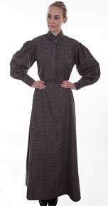 Scully Navy Print  Victorian Skirt