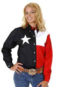 Roper Texas Flag Long Sleeve Western Shirt - Ladies' Western Shirts | Spur Western Wear