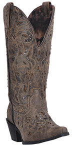 Laredo Vanessa Western Boot - Black Tan - Ladies' Western Boots | Spur Western Wear