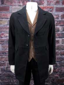 Frontier Classics "Gunfighter" Town Coat - Black,Men's Old West Vests And Jackets | Spur Western Wear