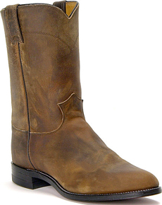 justin men's bay apache classic roper boots