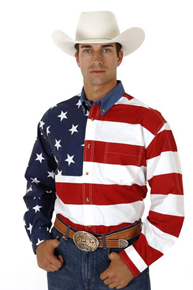 Scully Gunfighter Long Sleeve Snap Front Western Shirt - Blue with