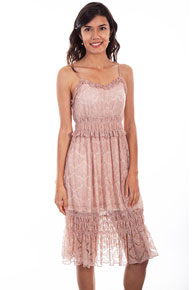 Scully Honey Creek Lace Dress - Rose - Ladies' Western Skirts And Dresses | Spur Western Wear