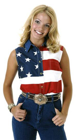 Roper American Flag Sleeveless Western Shirt - Ladies' Western Shirts | Spur Western Wear