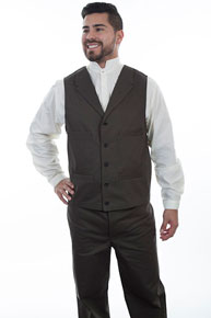 Wah Maker Silk Double Breasted Vest - Black - Men's Old West Vests And  Jackets