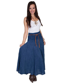Scully Cantina Skirt - Dark Blue - Ladies' Western Skirts And Dresses | Spur Western Wear