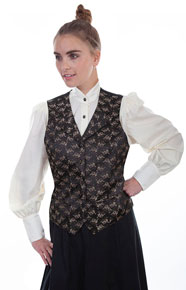 Scully Scroll And Swirls Paisley Vest - Teal - Ladies Vests And Jackets ...