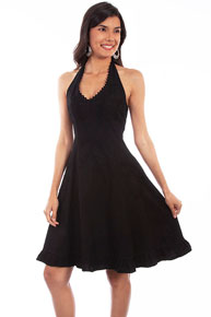 Scully Halter Dress - Black - Ladies' Western Skirts And Dresses | Spur Western Wear