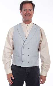 Scully Double-Breasted Canvas Vest – Walnut - Men's Western Vests and Jackets | Spur Western Wear