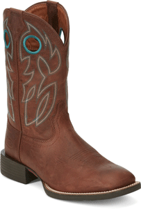 Justin Bowline Western Boot - Brandy , - Men's Western Boots | Spur Western Wear