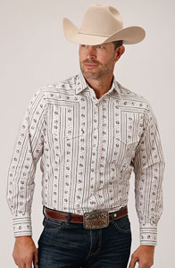 Roper Wallpaper Print  Long Sleeve Snap Western Shirt-Big & Tall ,  Men's Western Shirts | Spur Western Wear