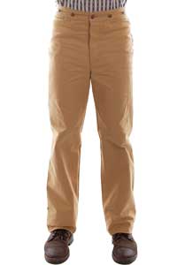 Scully Frontier Canvas Duckins Pant - Wheat  - Men's Old West Pants | Spur Western Wear
