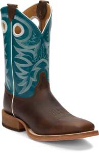 Justin Bent Rail "Austin Western Boot - Brown - Men's Western Boots | Spur Western Wear