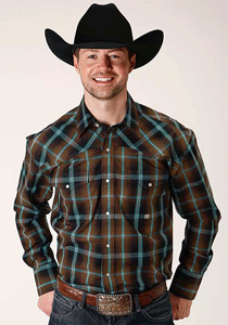 Roper Plaid  Long Sleeve Snap Western Shirt ,  Men's Western Shirts | Spur Western Wear