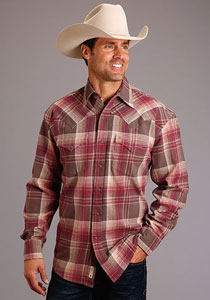 Stetson Brushed Twill Flannel Long Sleeve Snap Front Western Shirt , - Men's Western Shirts | Spur Western Wear