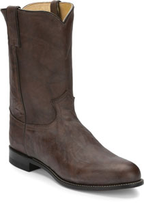 Justin Classics Jackson Roper Western Boot -Brown,- Men's Western Boots | Spur Western Wear