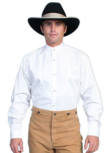 Scully Banded Collar Shirt - Natural - Men's Old West Shirts | Spur Western Wear