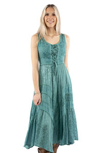 Scully Honey Creek Lace Front Dress - TEA - Ladies' Western Skirts And Dresses | Spur Western Wear