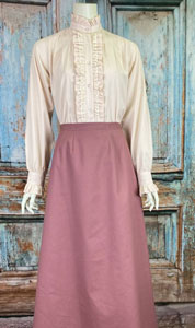 Frontier Classics Cotton Twill Walking Skirt -Dusty Rose - Ladies' Old West Skirts and Dresses | Spur Western Wear