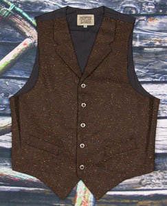 Frontier Classics  Cattle Baron Vest -Dark brown, Men's Old West Vests and Jackets | Spur Western Wear