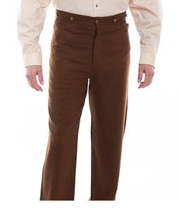 Scully Frontier Pant - Brown, - Men's Old West Pants | Spur Western Wear