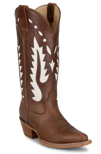 Justin "Faye" Western Boot - Ladies - Style# 19-19-VN4442 Choc, Cowgirl Boots, Cowboy Boots,  Ladies' Western Boots | Spur Western Wear