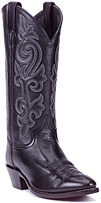 Justin Buck London Calf Western Boot - Black - Men's Western Boots | Spur Western Wear