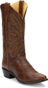 Justin Buck Marbled Deerlite Western Boot - Chestnut - Men's Western Boots | Spur Western Wear