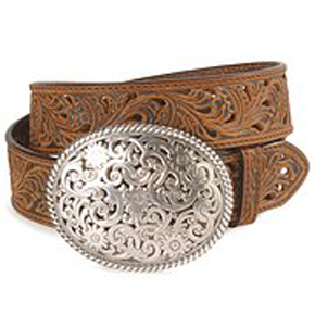 Tony Lama Floral Filigree Ladies Belt